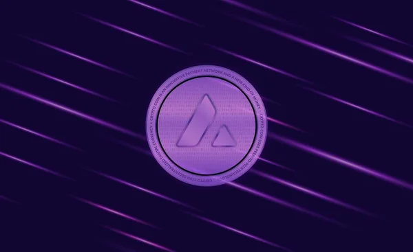 Avalanche Avax Virtual Currency Image Digital Background Illustrations — Foto Stock