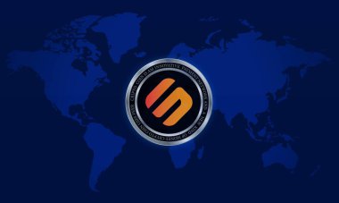 Sanal para akışının görüntüsü. 3d illüstrasyon