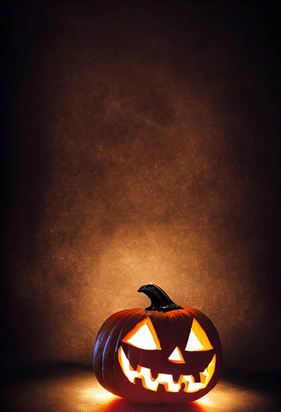 3d illustration of jack o lantern pumpkin halloween spooky horror