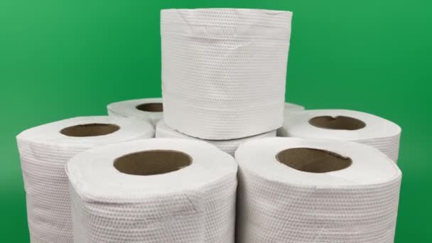 White Soft Multi Layer Toilet Paper Rolls Sanitary Accessories Toilet — Αρχείο Βίντεο