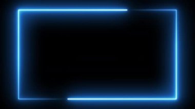 Neon etkisi dikdörtgen çerçeve döngüsü arkaplan 4K