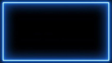 Neon etkisi dikdörtgen çerçeve döngüsü arkaplan 4K