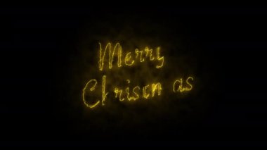 Mutlu Noeller güzel, ışıltılı efektli Noel metni.