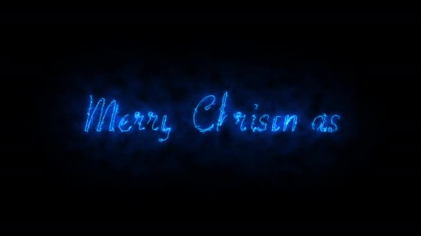 Веселого Різдва Красивий Різдвяний Текст Анімований Ефектом Блискіток — стокове відео