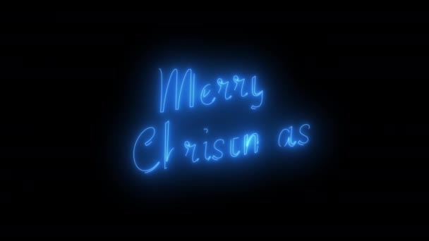 Веселого Різдва Красивий Різдвяний Текст Анімований Ефектом Блискіток — стокове відео