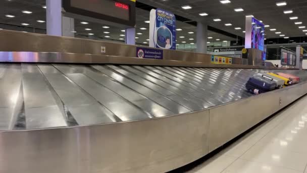 Baggage Moving Belt Airport — Stockvideo