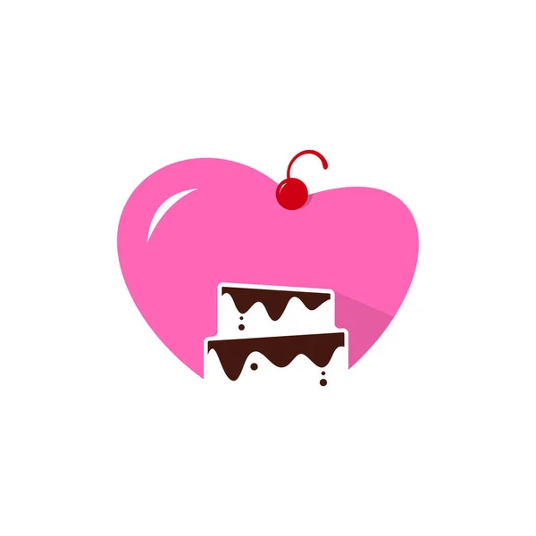 Love Bakery Logo Design Vector Template Bakery Logo Concept — Stock Vector