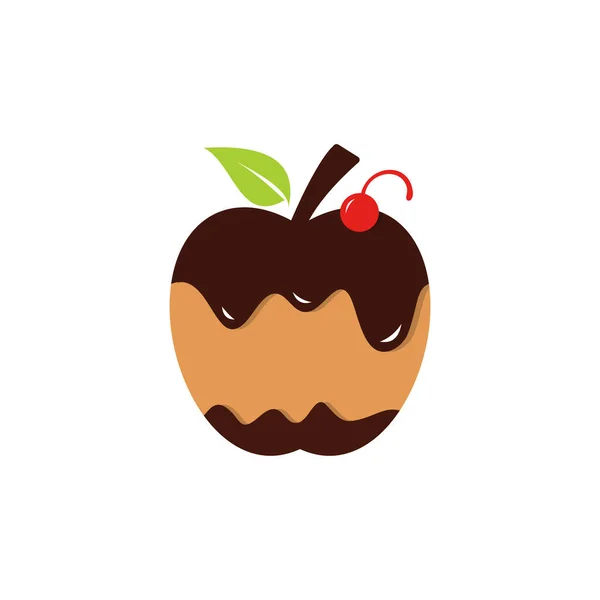 Apple Cake Logo Design Vector Template Bakery Logo Concept — Stock Vector