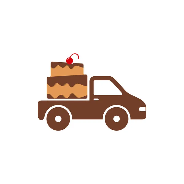 Modèle Vectoriel Conception Logo Gâteau Voiture Concept Logo Boulangerie — Image vectorielle