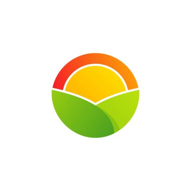 Doğa Çiftliği logo tasarım vektör şablonu. Çiftlik logosu kavramı