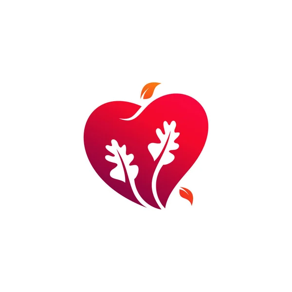 Love Farm Logo Design Vector Template Farm Logo Concept — Stock Vector