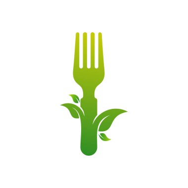 Gıda Yaprağı logosu tasarım vektör şablonu. Çiftlik logosu kavramı