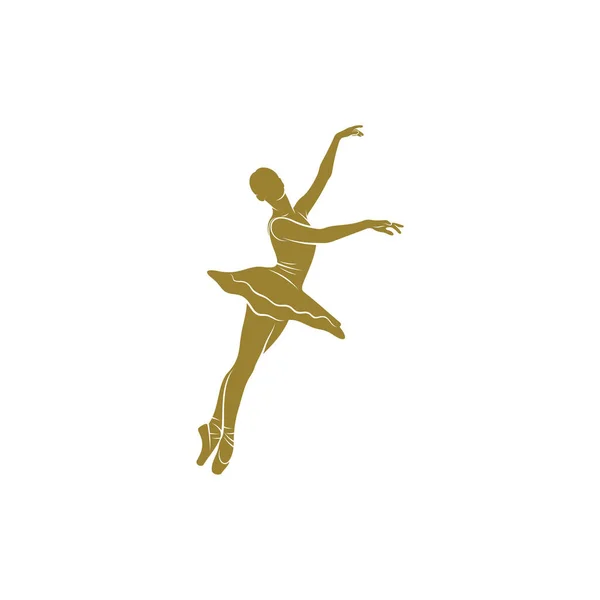 Illustration Vectorielle Conception Danseur Ballet Modèle Concepts Conception Logo Danseur — Image vectorielle