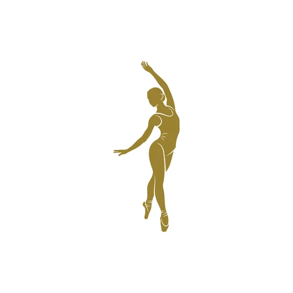 Μπαλέτο Χορεύτρια Σχεδιασμό Διανυσματική Απεικόνιση Creative Μπαλέτο Χορευτής Λογότυπο Σχεδιασμό — Διανυσματικό Αρχείο