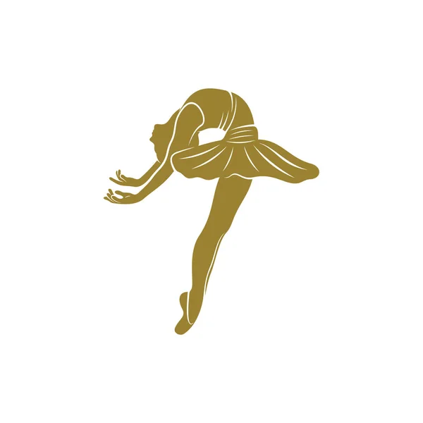 Ballet Dançarino Design Vetor Ilustração Creative Ballet Dançarino Logotipo Design — Vetor de Stock
