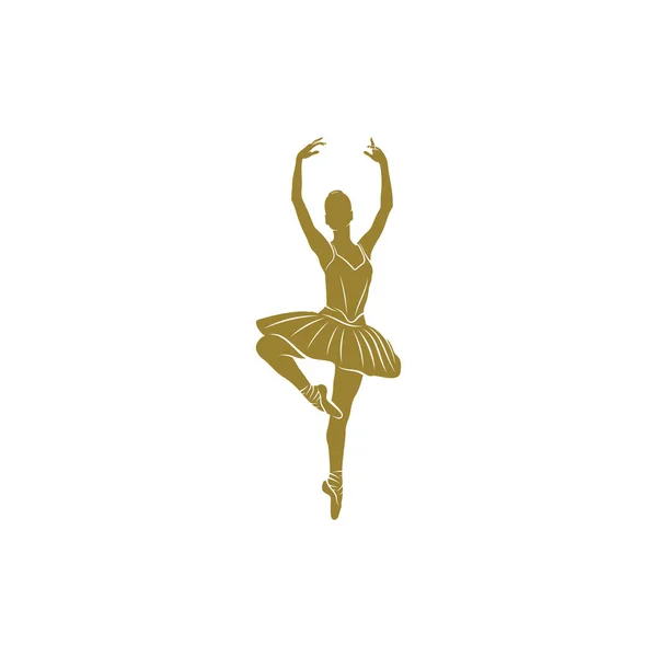 Illustration Vectorielle Conception Danseur Ballet Modèle Concepts Conception Logo Danseur — Image vectorielle