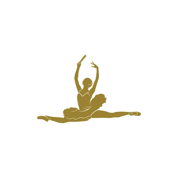 Illustration Vectorielle Conception Danseur Ballet Modèle Concepts Conception Logo Danseur — Image vectorielle