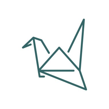 Kuş Origami logo tasarım vektörü. Simge Sembolü. Şablon İllüstrasyonu