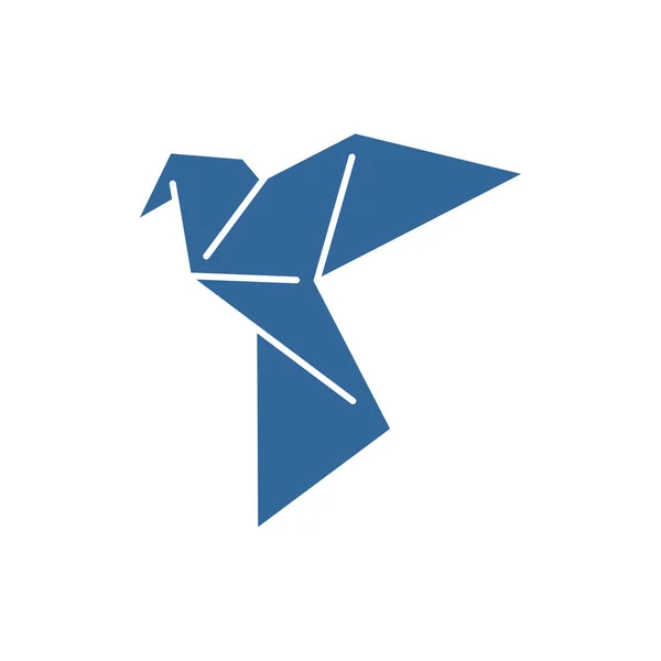 Vogel Origami Logo Design Vektor Symbolbild Vorlagenillustration — Stockvektor