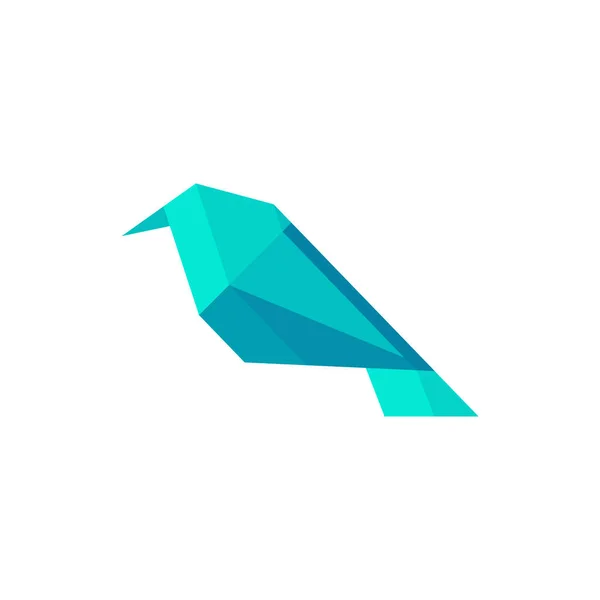 Bird Origami Vetor Design Logotipo Símbolo Ícone Ilustração Modelo — Vetor de Stock