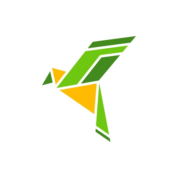 Πουλί Origami Λογότυπο Σχεδιασμό Διάνυσμα Σύμβολο Εικονιδίου Εικόνα Προτύπου — Διανυσματικό Αρχείο