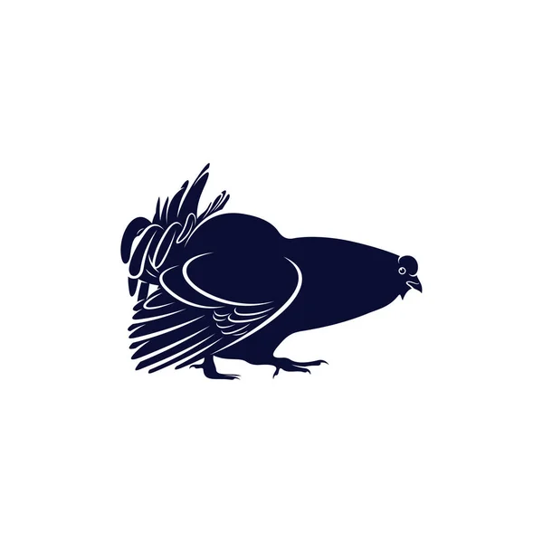 Black Grouse Design Vector Illustration Creative Black Grouse Logo Design — стоковый вектор