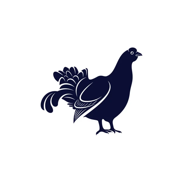 Black Grouse Design Vector Illustration Creative Black Grouse Logo Design — стоковый вектор