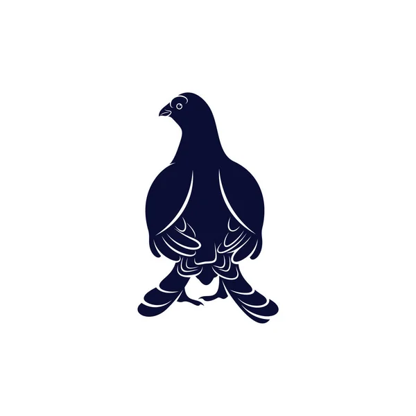 Black Grouse Design Vector Illustration Creative Black Grouse Logo Design — Stockový vektor