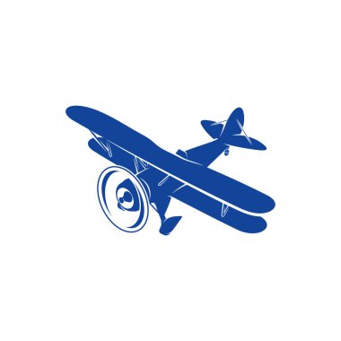 Klasik uçak tasarım vektörü. Simge Sembolü. Şablon İllüstrasyonu