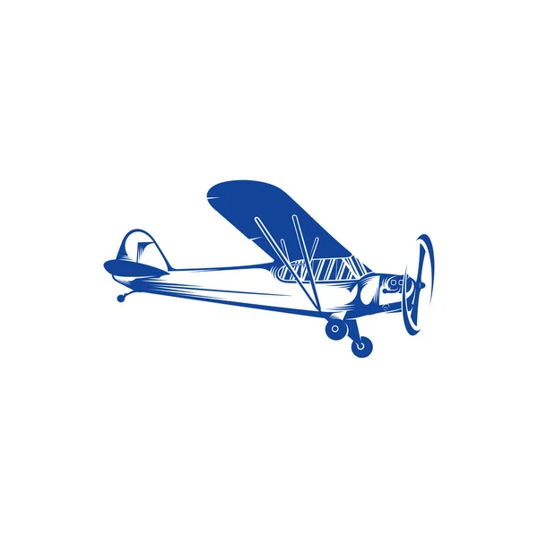 Klassischer Flugzeugdesign Vektor Symbolbild Vorlagenillustration — Stockvektor