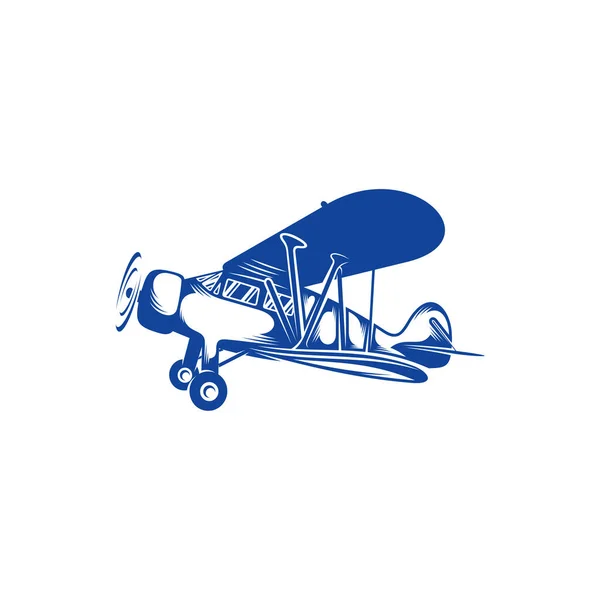 Classic Airplane Design Vector Icon Symbol Template Illustration — 스톡 벡터