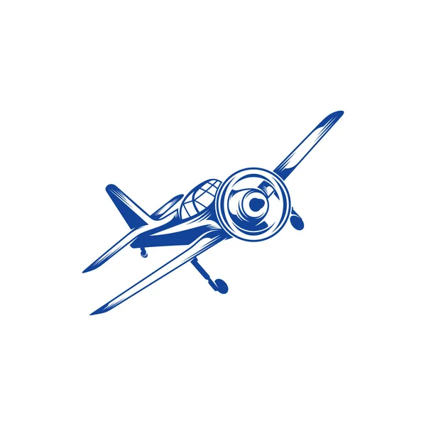 Classic Airplane Design Vector Icon Symbol Template Illustration — Stock Vector
