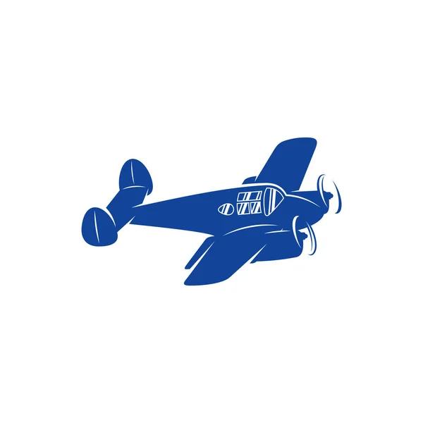 Classic Airplane Design Vector Icon Symbol Template Illustration — 스톡 벡터