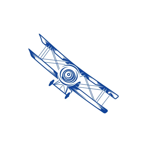 Classic Airplane Design Vector Icon Symbol Template Illustration — стоковый вектор