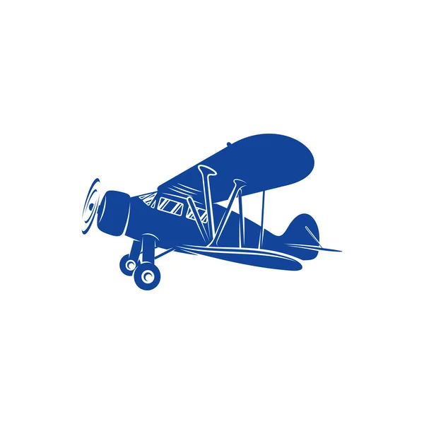 Vector Diseño Avión Clásico Símbolo Icono Ilustración Plantilla — Archivo Imágenes Vectoriales