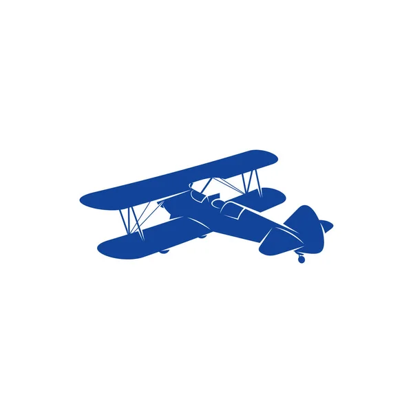 Klassiek Vliegtuig Ontwerp Vector Ikoon Symbool Template Illustratie — Stockvector