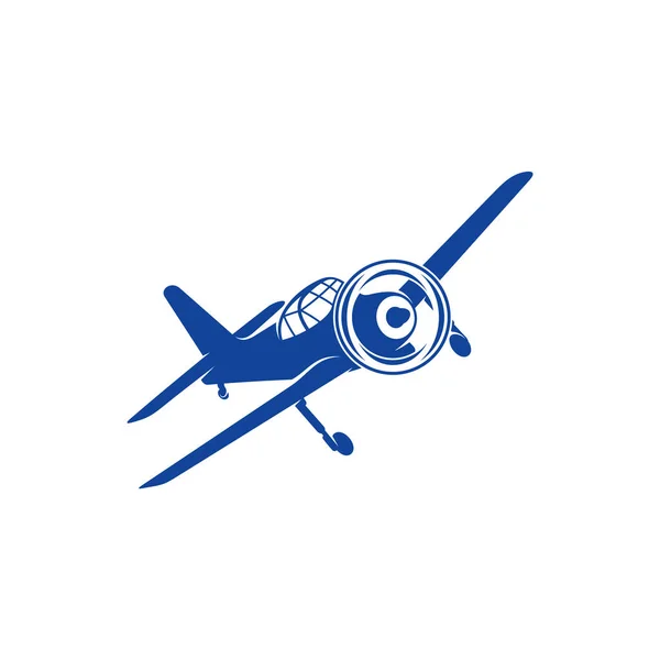 Klassiek Vliegtuig Ontwerp Vector Ikoon Symbool Template Illustratie — Stockvector