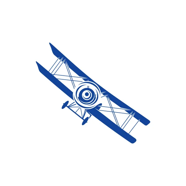 Vector Diseño Avión Clásico Símbolo Icono Ilustración Plantilla — Archivo Imágenes Vectoriales