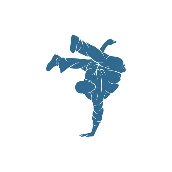 Bailarina Plantilla Vector Diseño Hip Hop Street Dancer Silueta Vector — Archivo Imágenes Vectoriales