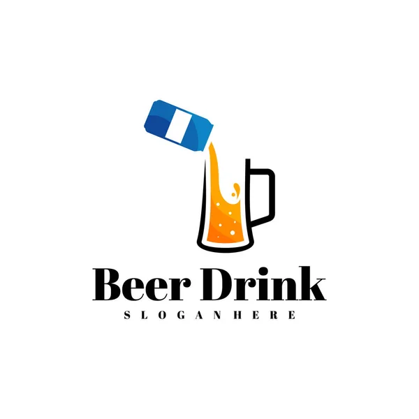 Bier Drank Logo Ontwerp Vector Creatief Bier Drank Logo Ontwerp — Stockvector