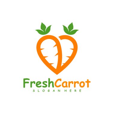 BayılHavuç logo tasarımı vektörü, Yaratıcı Havuç logosu tasarımı Şablon Çizimi