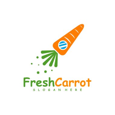 Roket Havuç logo tasarımı vektörü, Yaratıcı Havuç logosu tasarımı Şablon Çizimi