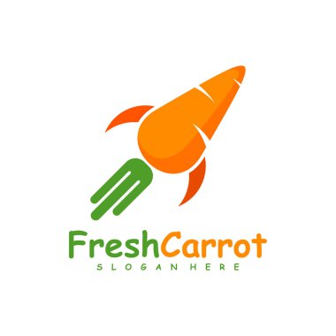 Roket Havuç logo tasarımı vektörü, Yaratıcı Havuç logosu tasarımı Şablon Çizimi