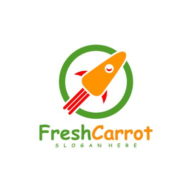 Roket Havuç logo tasarımı vektörü, Yaratıcı Havuç logosu tasarımı Şablon Çizimi