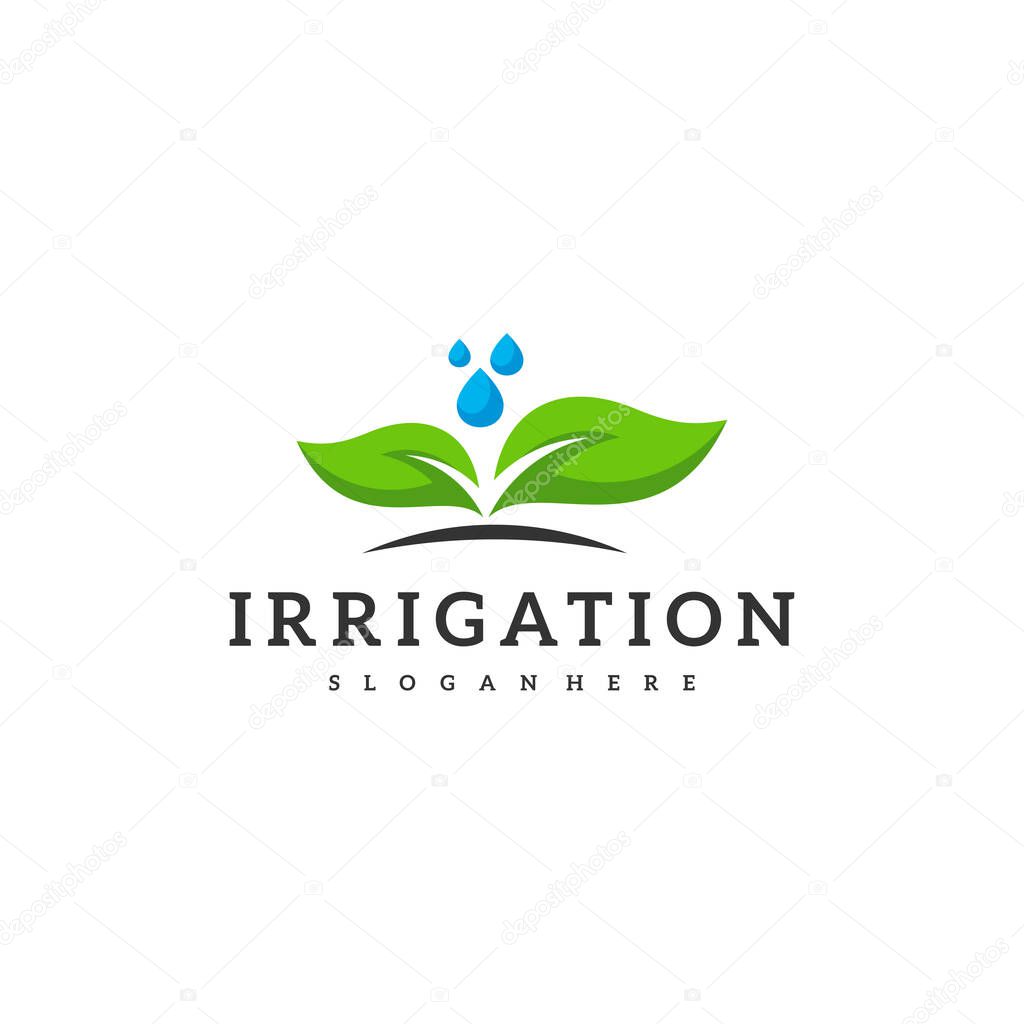 Irrigation logo design vector. Icon Symbol. Template Illustration
