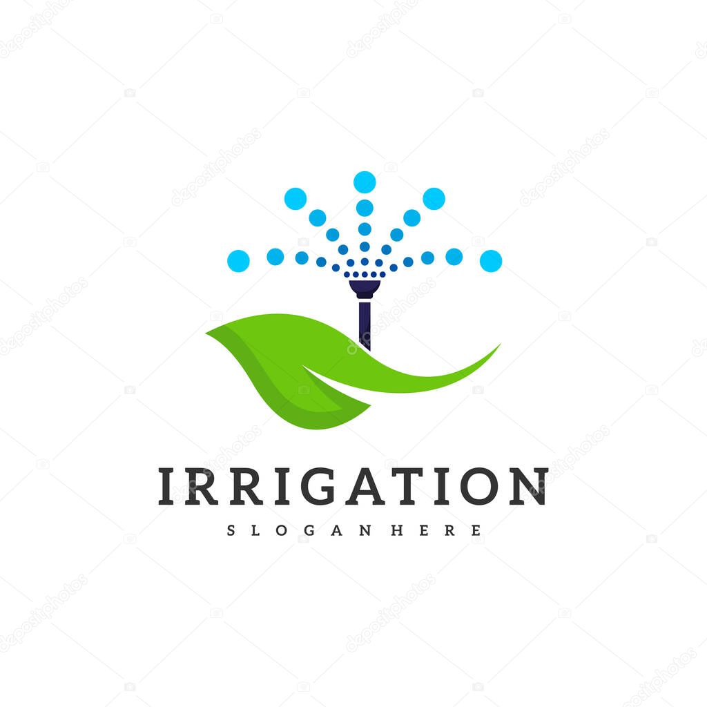 Irrigation logo design vector. Icon Symbol. Template Illustration