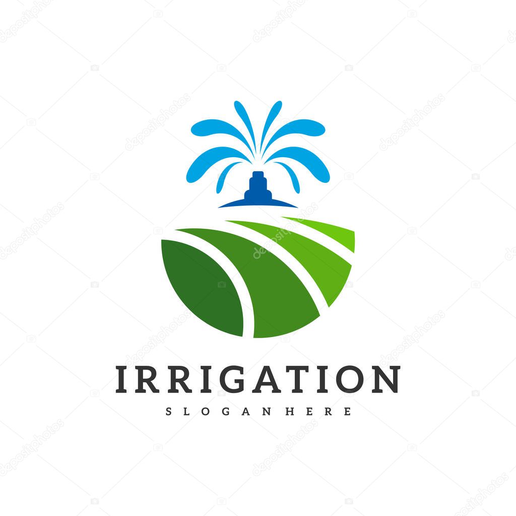 Irrigation logo design vector. Icon Symbol. Template Illustration