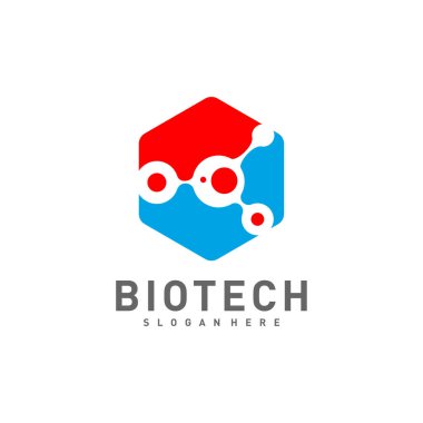 Biyoteknoloji, Molekül, DNA, Atom, Tıbbi veya Bilimsel Logo Tasarım Vektörü