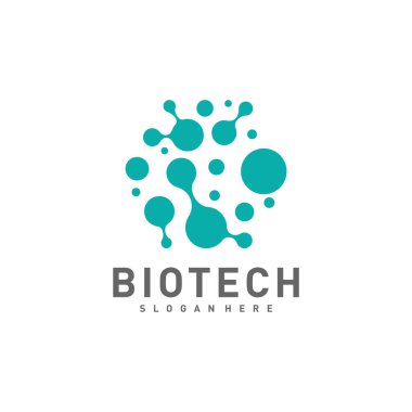 Biyoteknoloji, Molekül, DNA, Atom, Tıbbi veya Bilimsel Logo Tasarım Vektörü