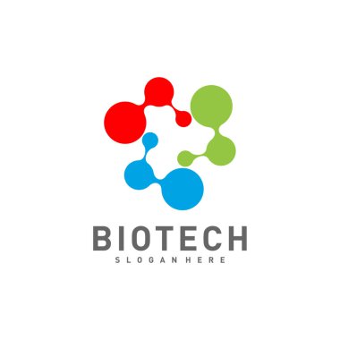 Biyoteknoloji, Molekül, DNA, Atom, Tıbbi veya Bilimsel Logo Tasarım Vektörü